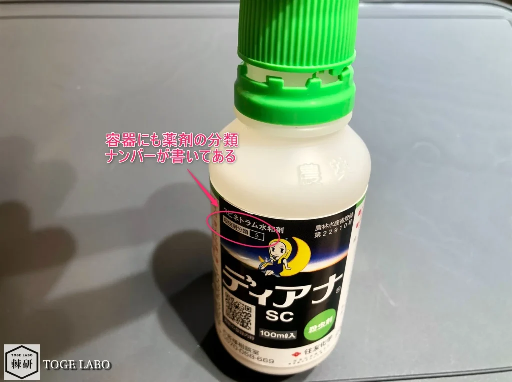 殺虫剤の分類に使われるIRACコード
