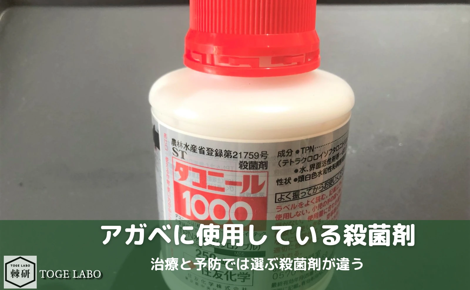 アガベに使用している殺菌剤の一覧