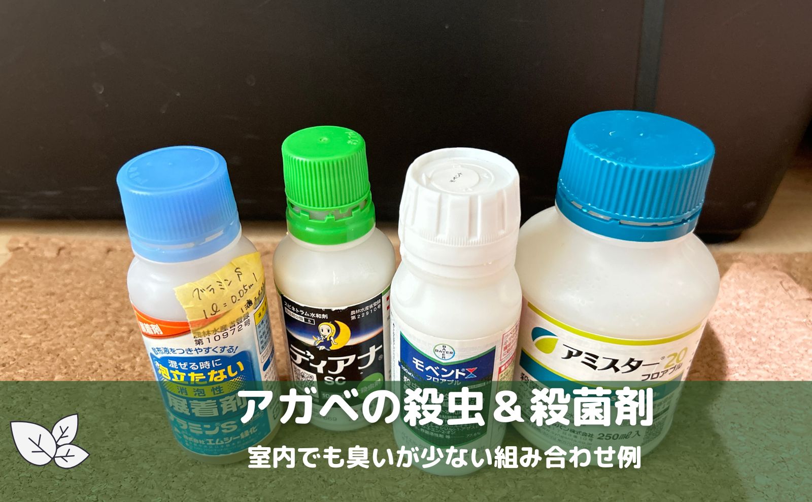 アガベの殺虫＆殺菌剤｜室内で臭いが少ないおすすめセット